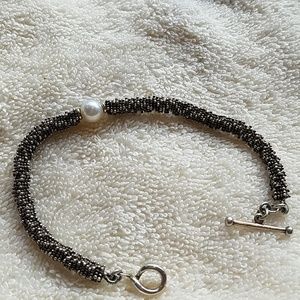 Michael Dawkins Sterling and 14kt. gold bracelet